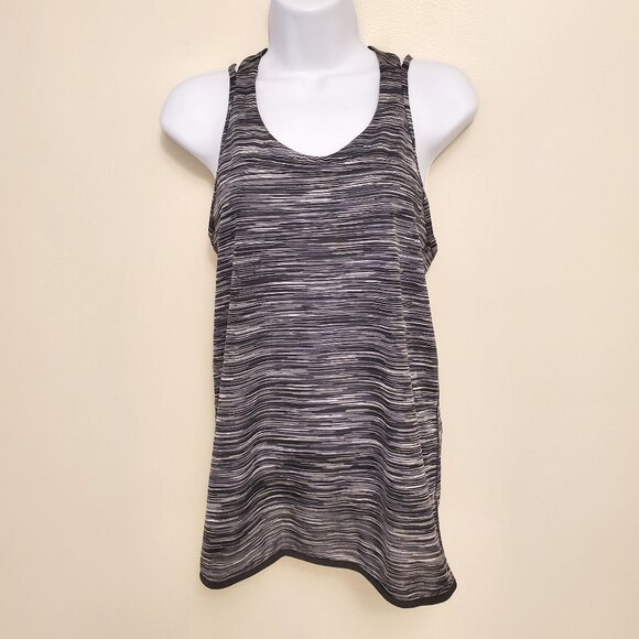 tek gear Tops - Tek Gear Dry Tek Black Gray Marle Racerback Strappy Workout Tank Top - (S)